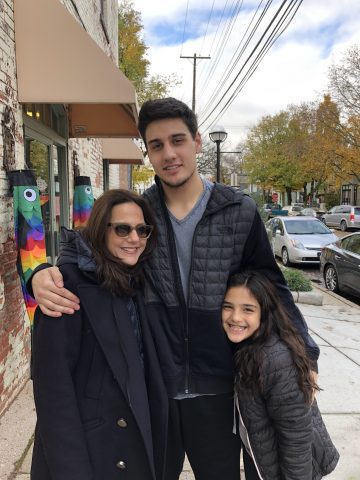 Sharri Maio Schefter with son Devon Maio and daughter Dylan Schefter (Adam Schefter's family)