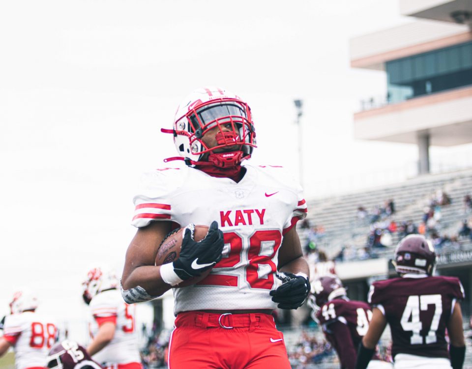 Katy High running back Jalen Davis, an Arkansas State commit