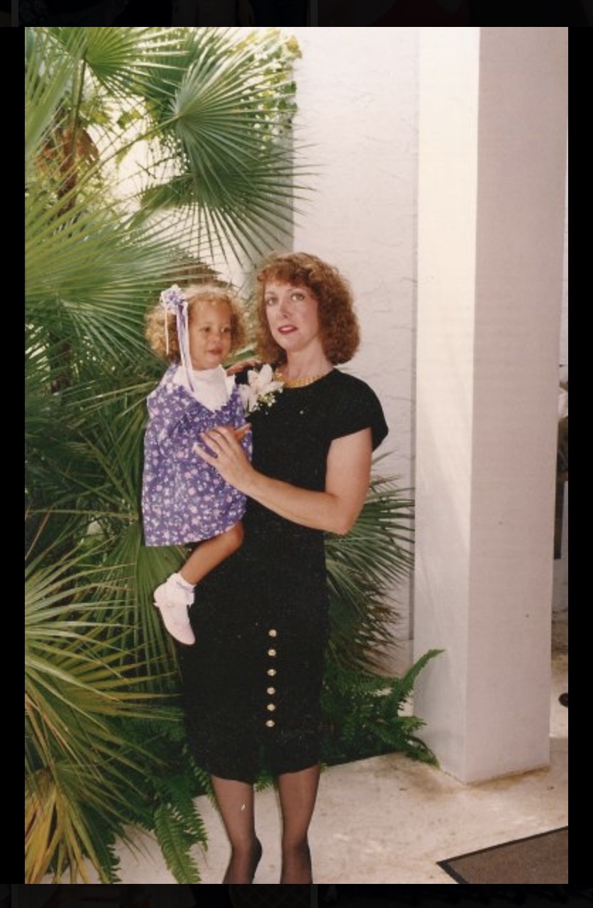 Valerie Holdt with her daughter when they were younger