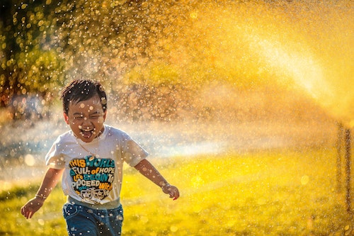 build joy in a sprinkler
