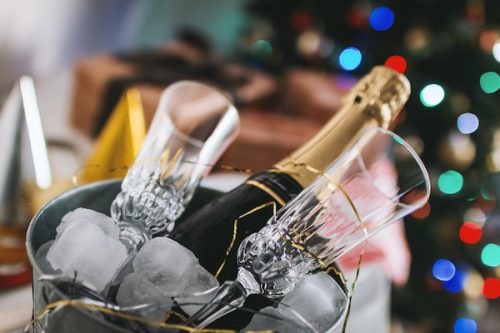 New Year's celebratory wine - New Year's facts blog post