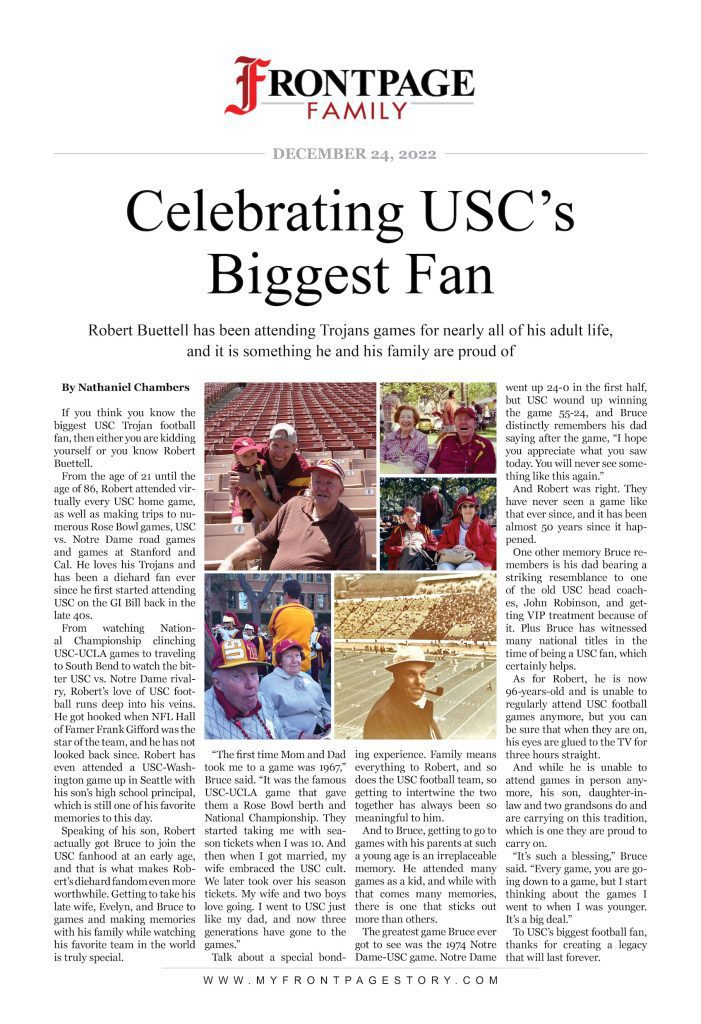 Celebrating USC’s Biggest Fan