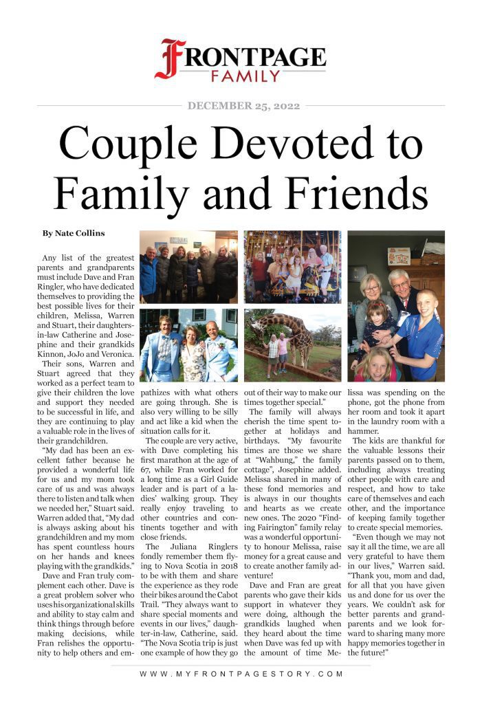 couple devoted to family and friends