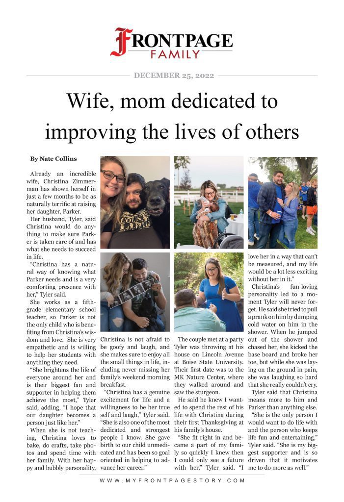 Wife, mom dedicated to improving the lives of others