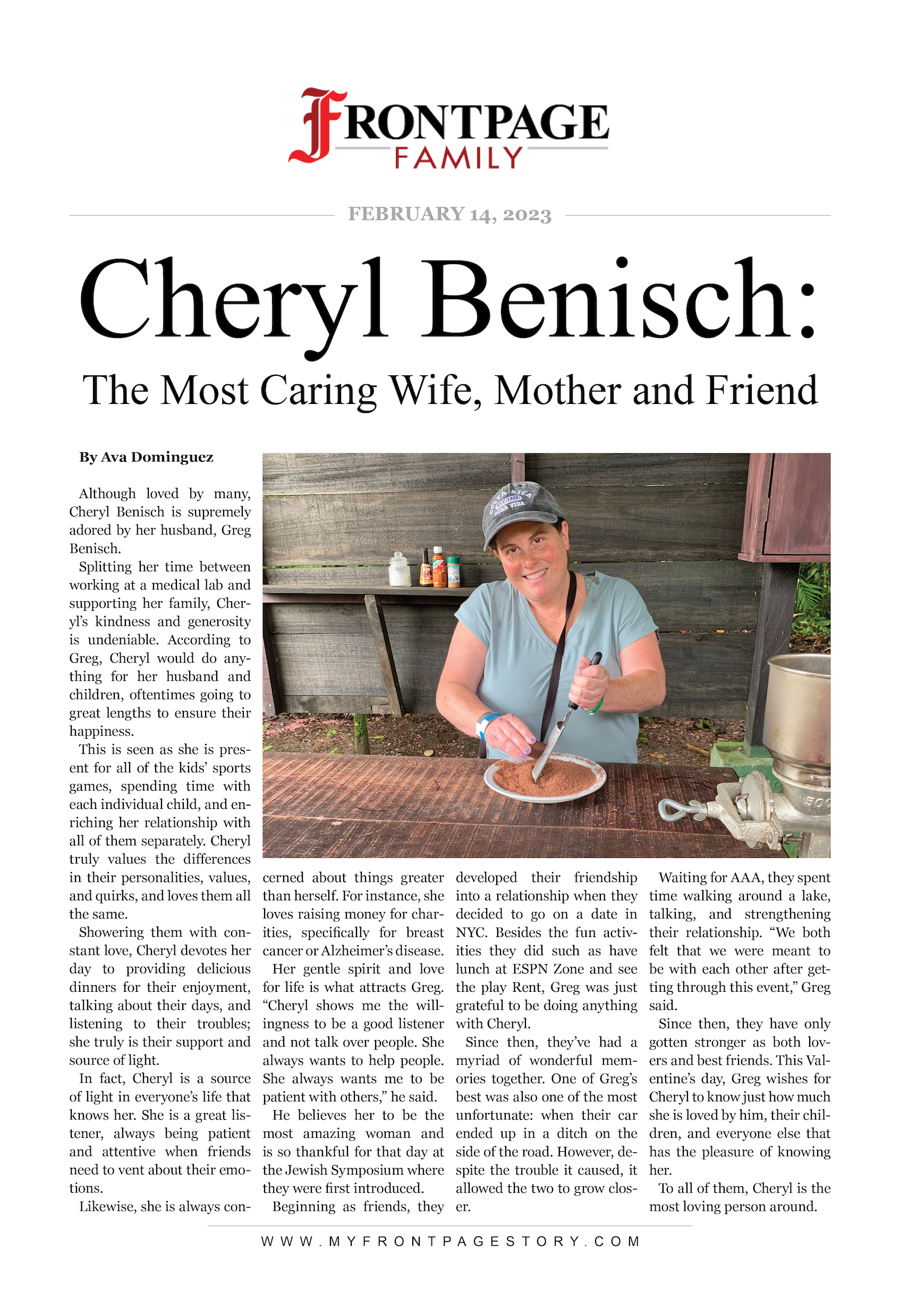 Cheryl Benisch: The Most Caring Wife, Mother and Friend