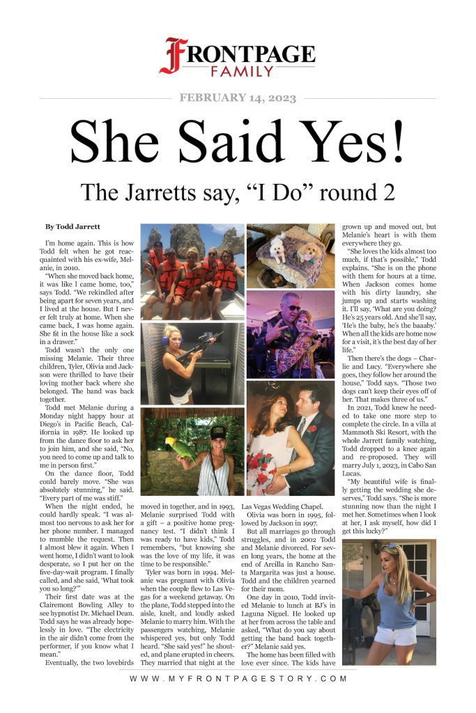 She Said Yes!: The Jarretts say, “I Do” round 2