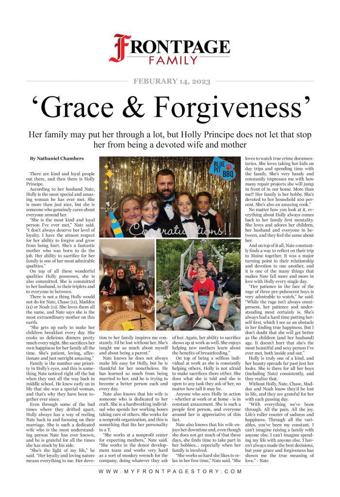‘Grace & Forgiveness’: Holly Principe