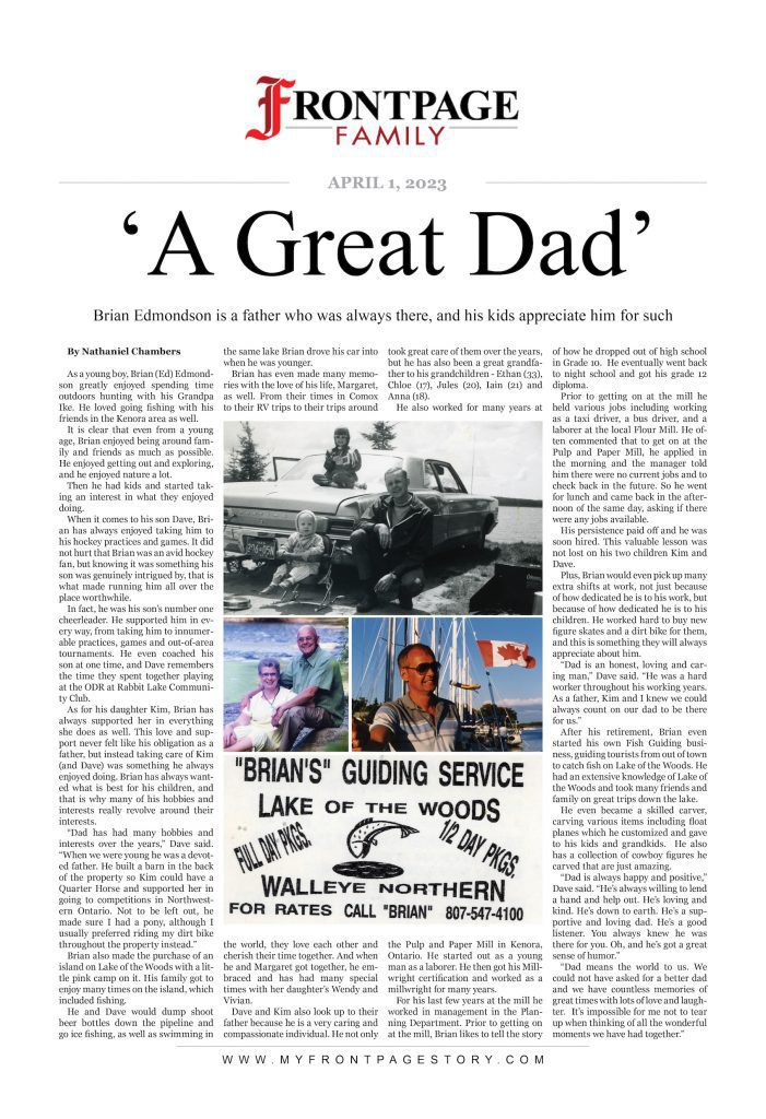 ‘A Great Dad’: Brian Edmondson