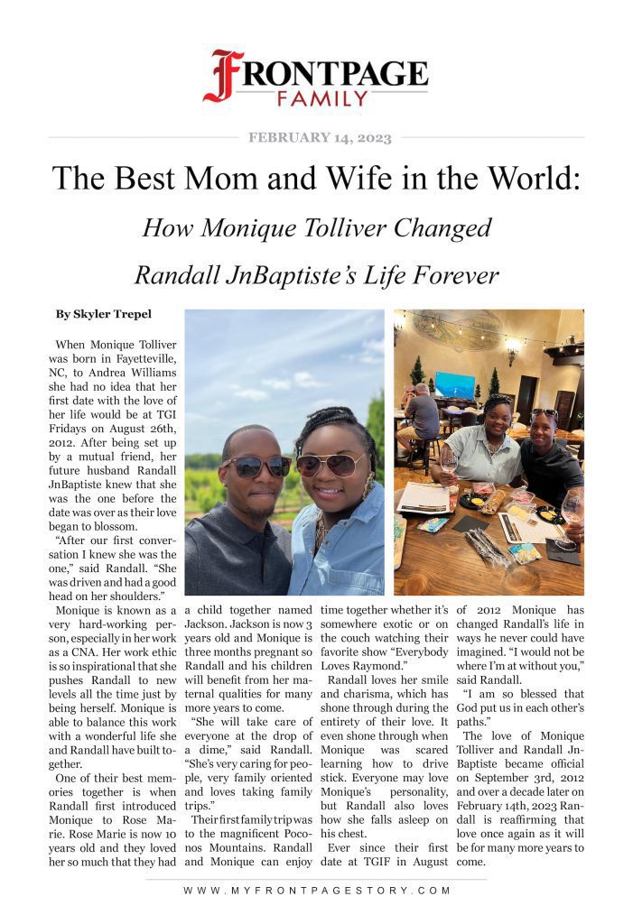 The Best Mom & Wife in the World: Monique Tolliver