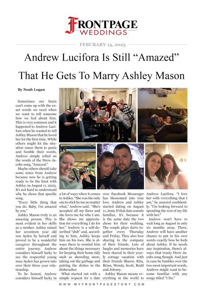 Andrew can't wait to marry Ashley