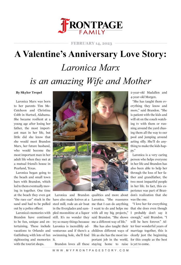 A Valentine’s Anniversary Love Story: Laronica Marx