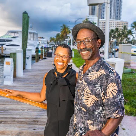 Rodney and Lenora Lewis at the boat docks