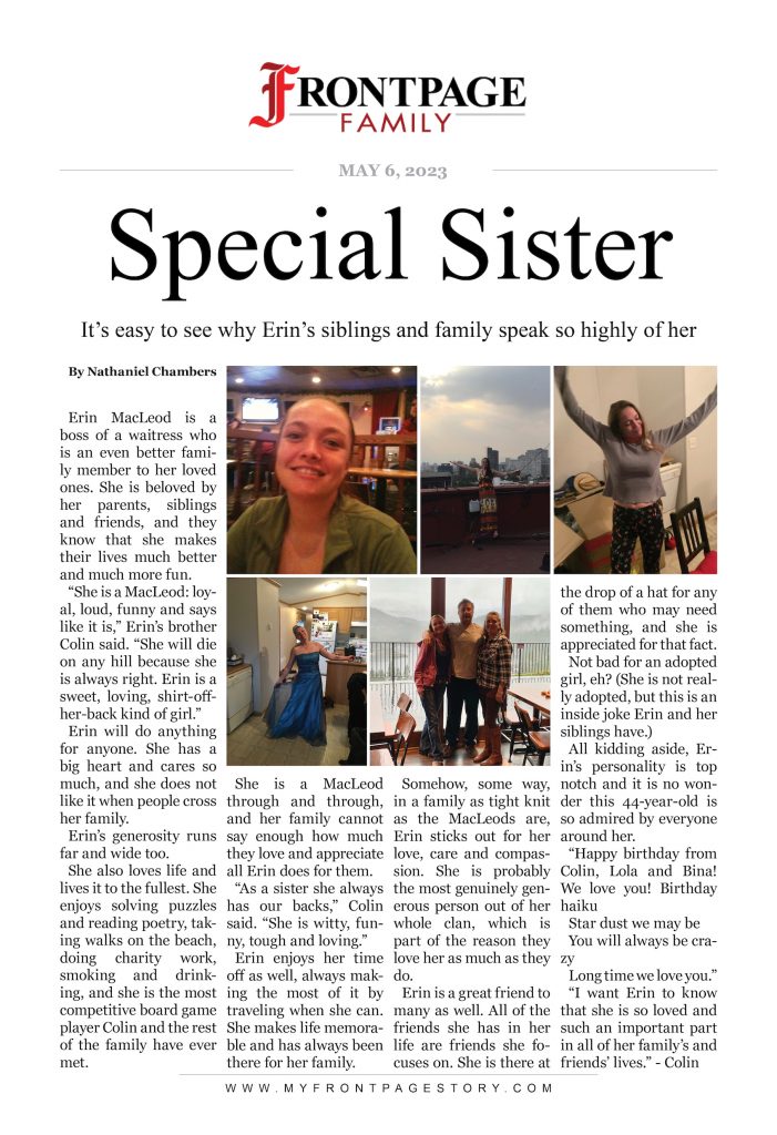 Special Sister: Erin MacLeod