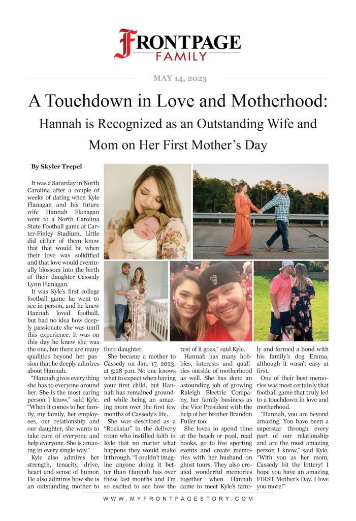 Touchdown in Love and Motherhood: Hannah Flanagan