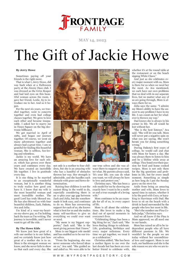 The Gift of Jackie Howe