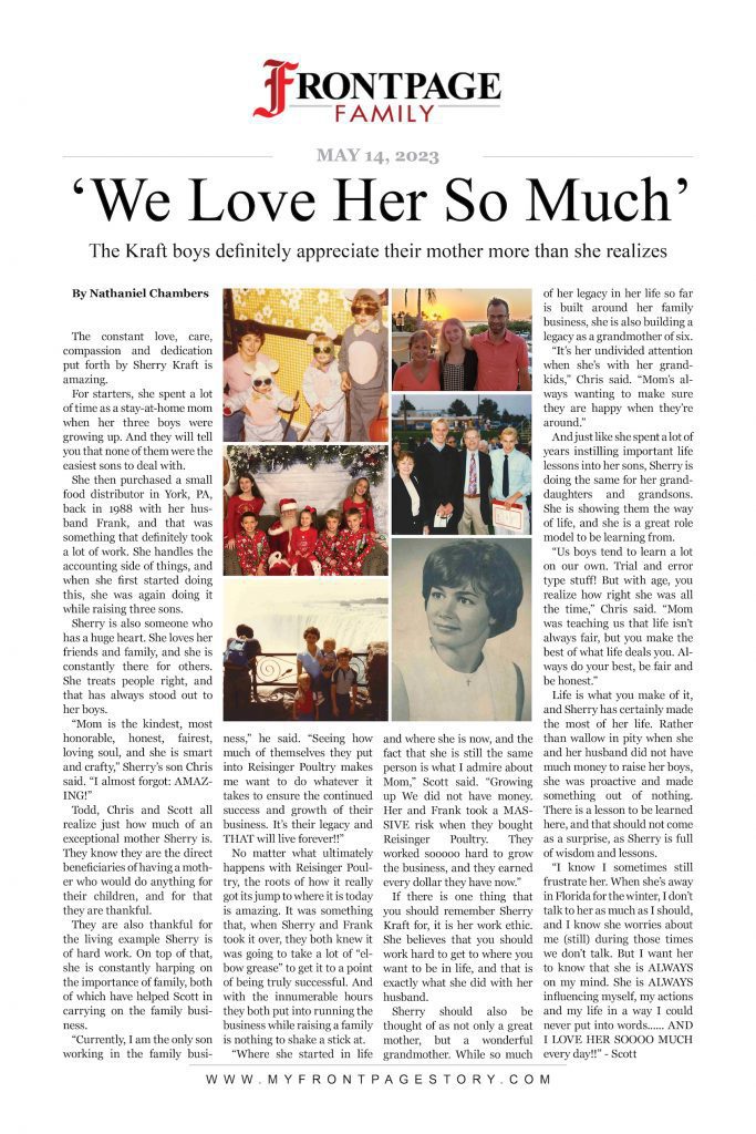 ‘We Love Her So Much’: Sherry Kraft