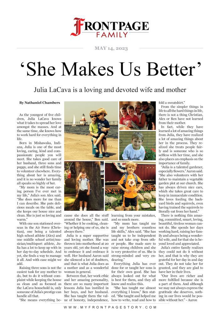 ‘She Makes Us Better’: Julia LaCava