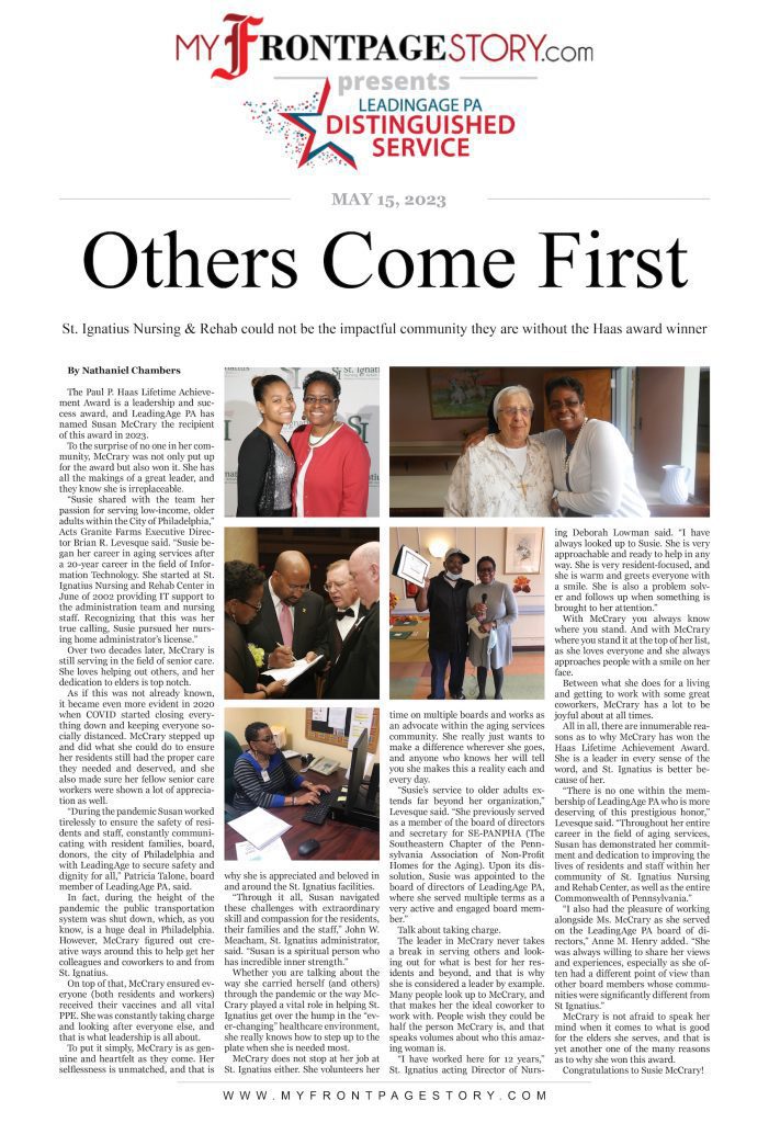 Others Come First: Susan McCrary