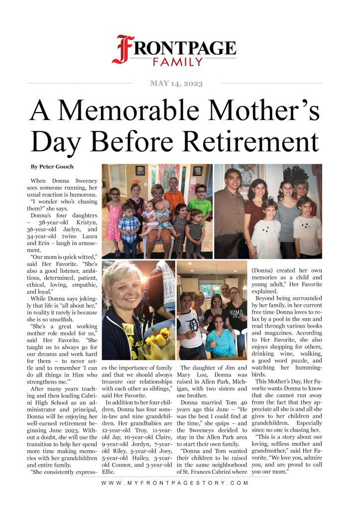 A Memorable Mother’s Day Before Retirement