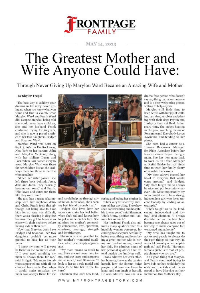The Greatest Mother and Wife: Marylou Ward