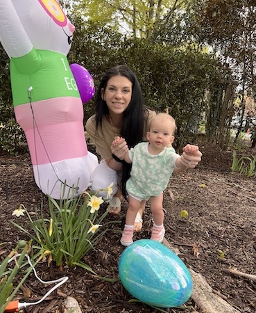 Lauren Sulek and her daughter celebrating Easter together