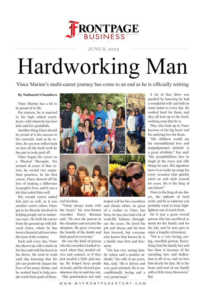 Hardworking Man: Vince Marino