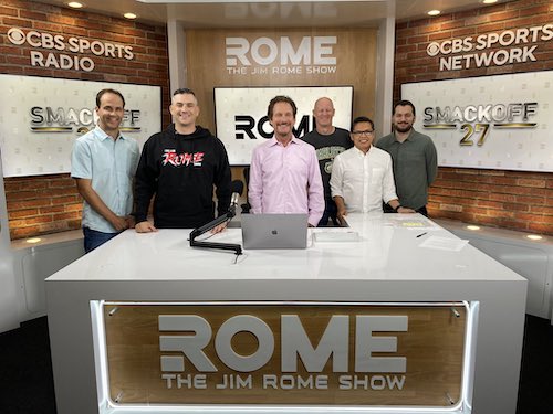Jim Rome and his crew on the set of the Jim Rome Show