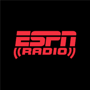 ESPN Radio logo with black background