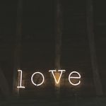 neon lights spelling out love