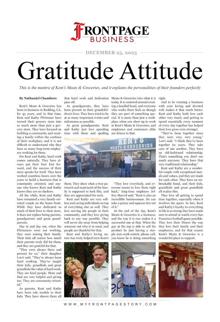 Gratitude Attitude: Kent’s Meats & Groceries