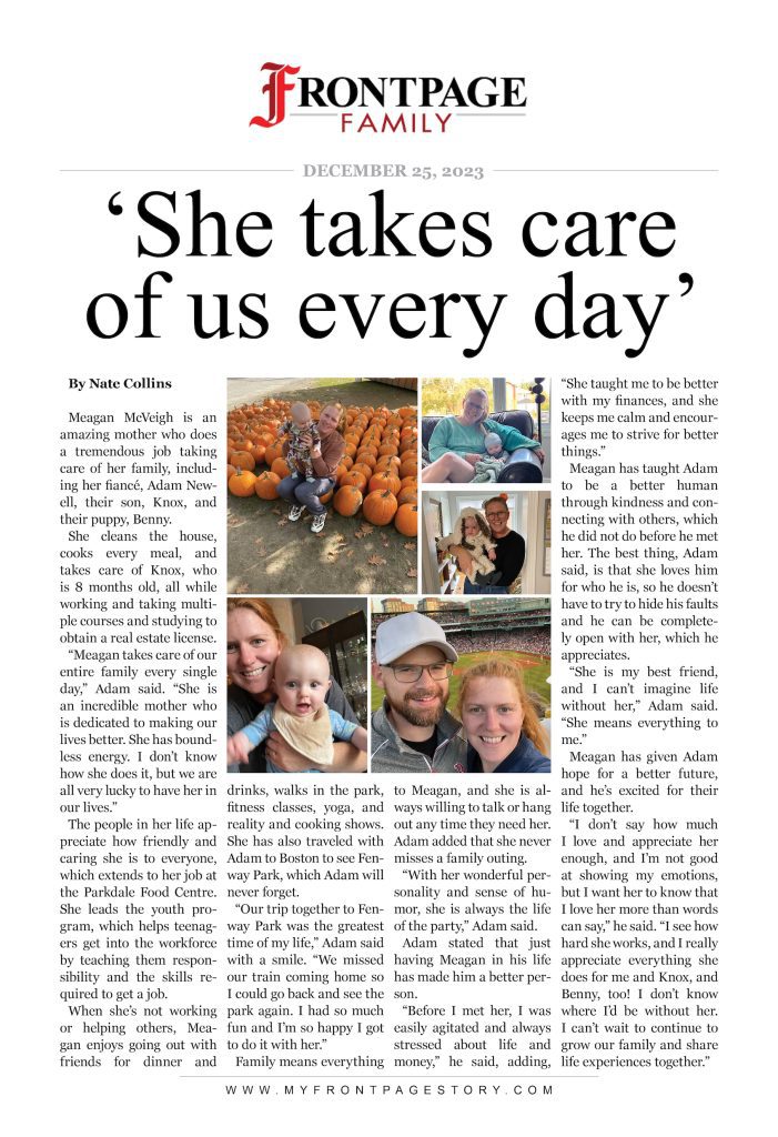 ‘She takes care of us every day’ story
