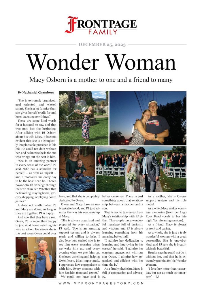 Wonder Woman: Macy Osborn personalized story