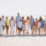 Denise Virkler with her big family at the beach