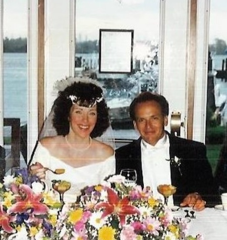 Mitch and Kelly on their wedding day