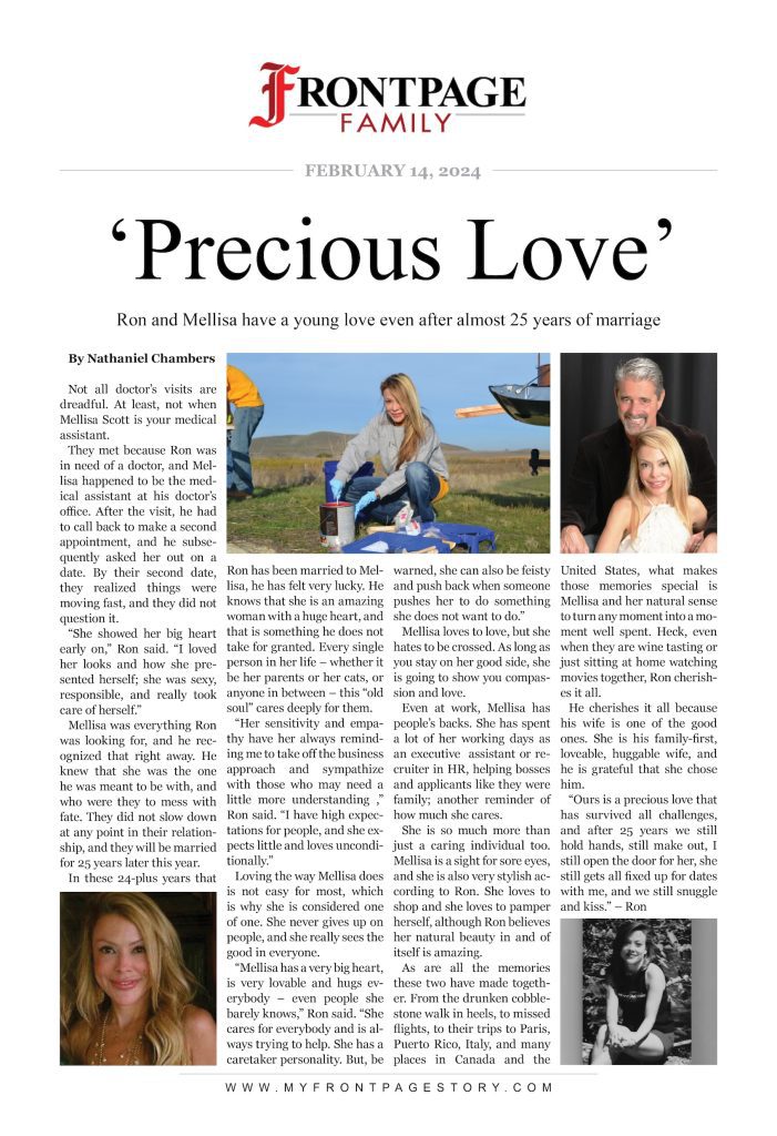 ‘Precious Love’: Ron and Mellisa custom story