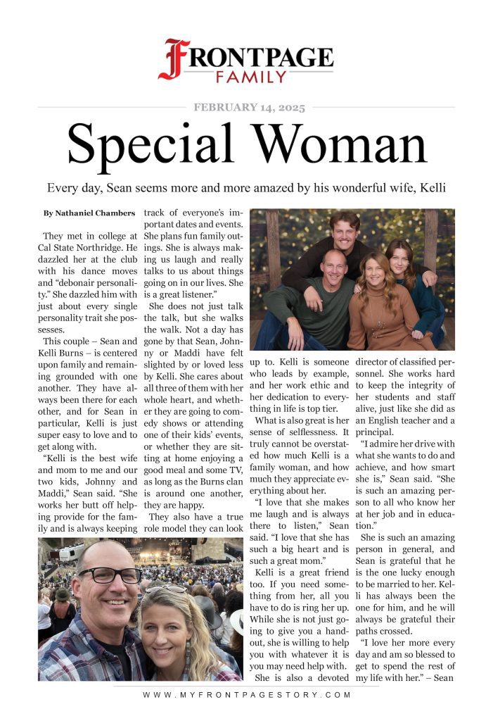 Kelli Burns personalized birthday newspaper
