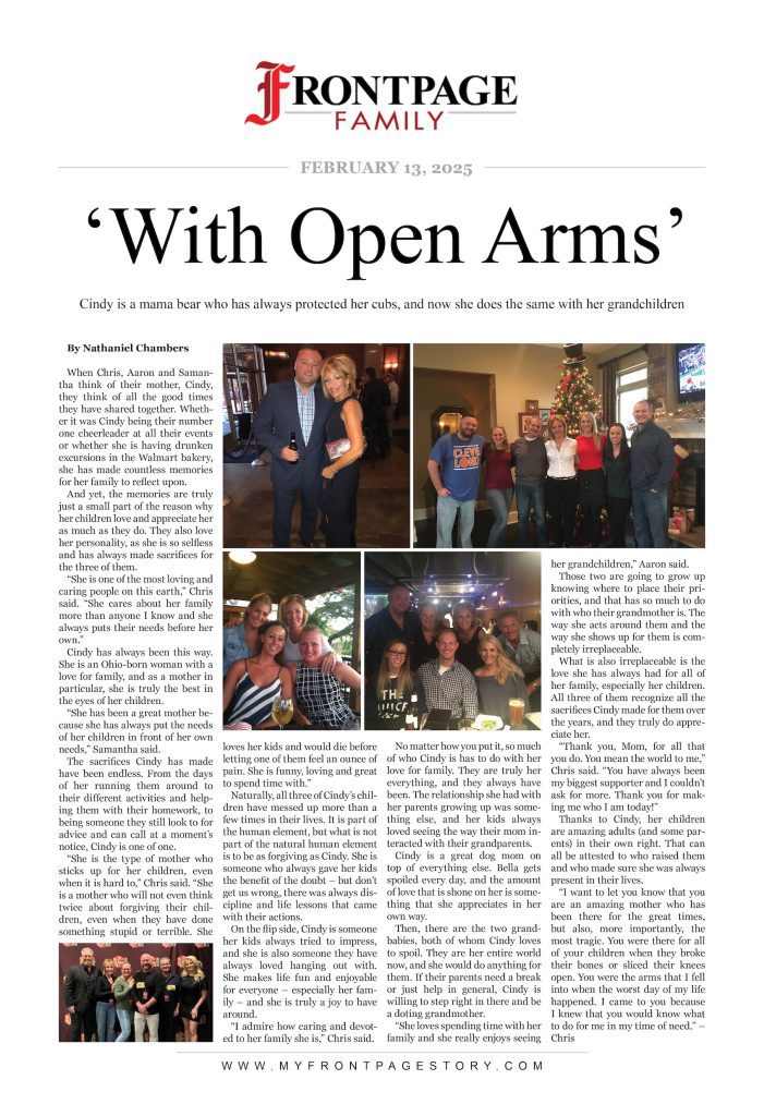 Cindy Bassett personalized birthday newspaper