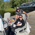 Rachel Gibbs and her husband and baby