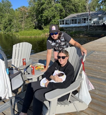 Rachel Gibbs and her husband and baby